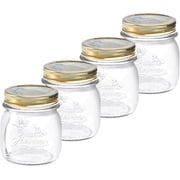 Bormioli Rocco Quattro Stagioni Clear Airtight Mason Jars - 8.5 oz. Set of 4