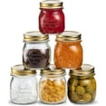 thumbnail image 1 of Bormioli Rocco Quattro Stagioni Set of 6 Clear Airtight Mason Jars, 8.5 Oz. Made from Food Safe Durable Glass, Made in Italy, 1 of 9