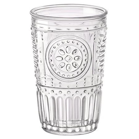 Bormioli Rocco Romantic Water Glass [Set Of 4] | 10.25 oz Premium Glass Set For Refreshments, Soda & Beverages | Italian Quality Glassware, Perfect For Dinner Parties, Bars & Restaurants
