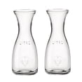 thumbnail image 1 of Bormioli Rocco Set Of 2 Misura Pz Carafes, 33.75 Oz. Wide Mouth Clear Glass Pitcher, Elegant Vintage Bistro Style Decanter, With Authenticity Stamp, Made In Italy., 1 of 6