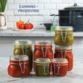 thumbnail image 1 of Bormioli Rocco Small Glass Fido Jars - 6¾ Ounce (4 Pack) hermetic Sealed Airtight hinged lid for Kitchen Storage, Dry Food Storage Containers, Jelly, DIY Projects, Spices, With Paksh Chalkbo, 1 of 3