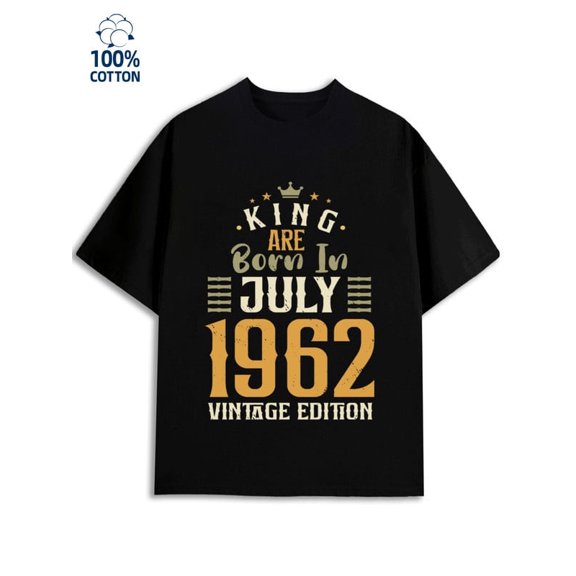 Greenink Born in 1962 for men y2k 180G 100% Cotton black gym cat Retro Unisex Shirt Graphic tshirts Classic Unisex Shirt Graphic Tee tshirts Fashion Unisex Shirt Crewneck tshirts