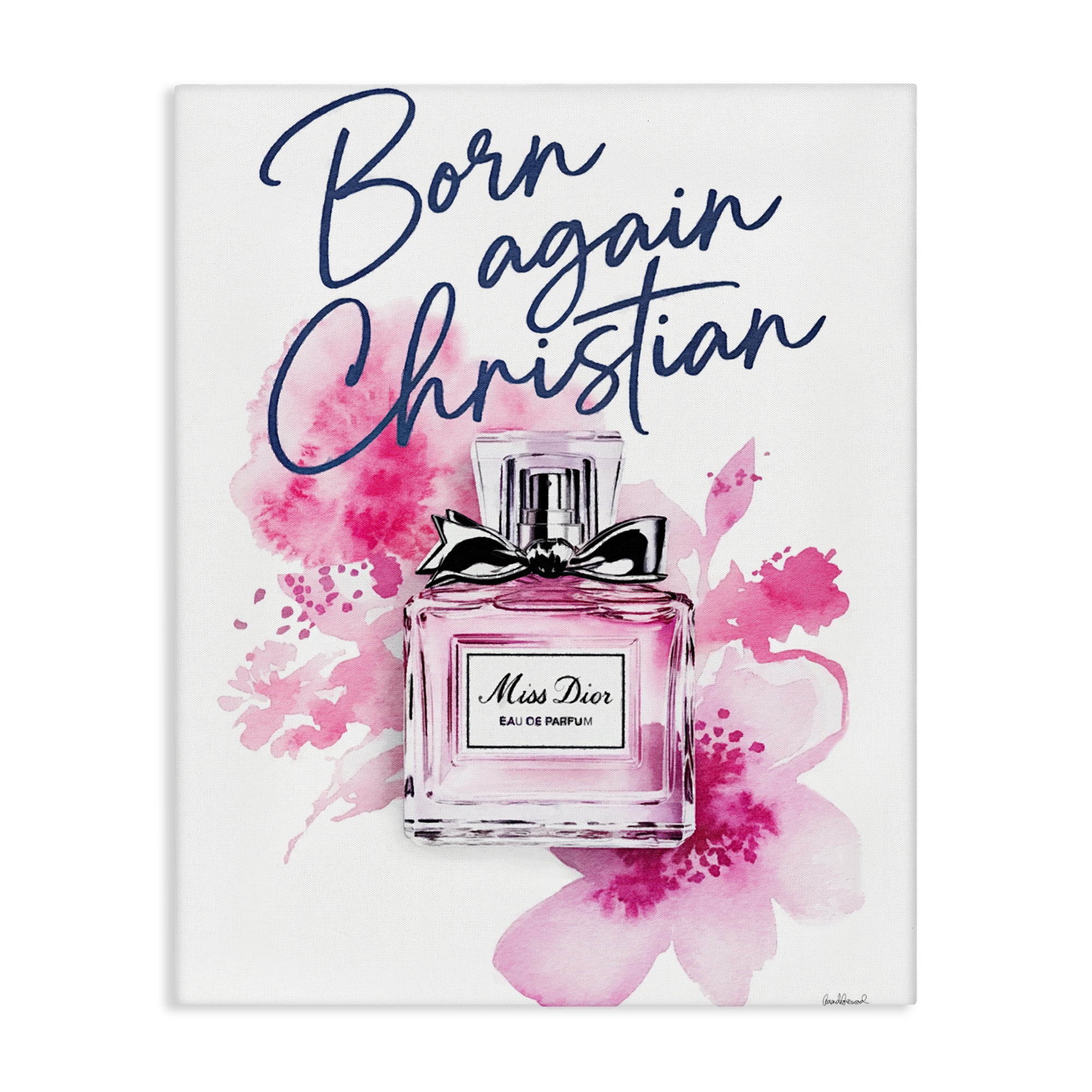 Born Again Christian with Fragrance Canvas Wall Art, design by Amanda Greenwood