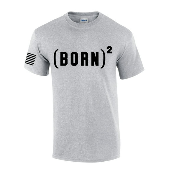 Born Again Jesus Mens Christian Short Sleeve T-Shirt Graphic Tee-Sports Grey-xxxl