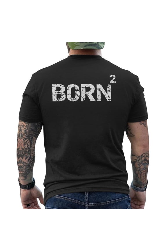 Born Again Math Pun Christian Joke Born Squared Back T-Shirt
