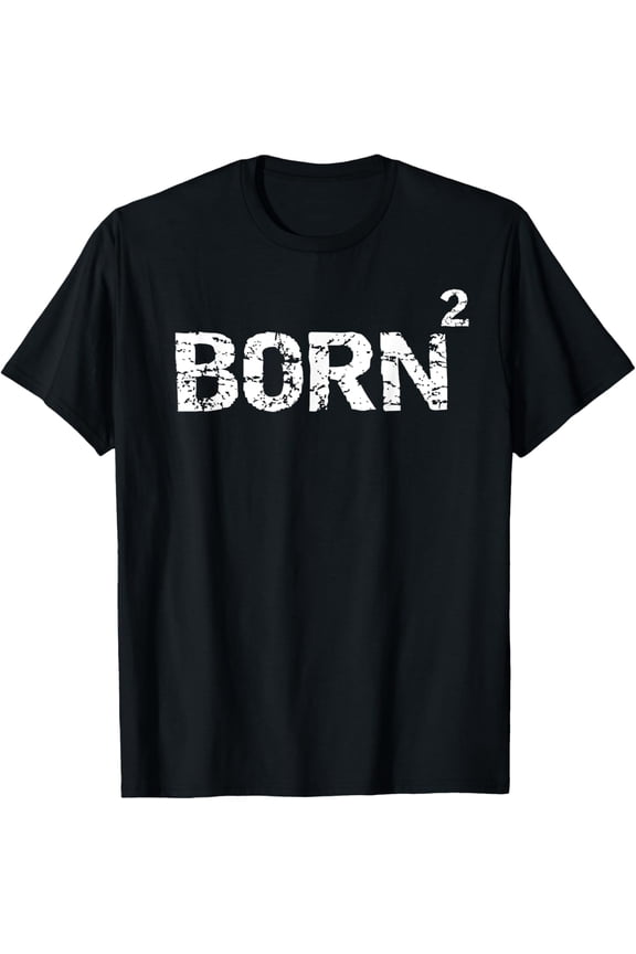 Born Again Math Pun Christian Joke for Boys Born Squared T-Shirt