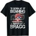 thumbnail image 1 of Born At Ft Benning Raised Fort Bragg Airborne, Veterans Day T-Shirt, 1 of 4