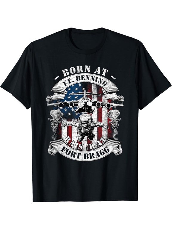 Born At Raised At Fort Bragg 82nd Airborne T-Shirt