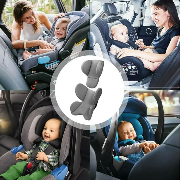 Born Car Seat Head and Neck Support Insert Soft Stroller Cushion Pad for Body Comfort