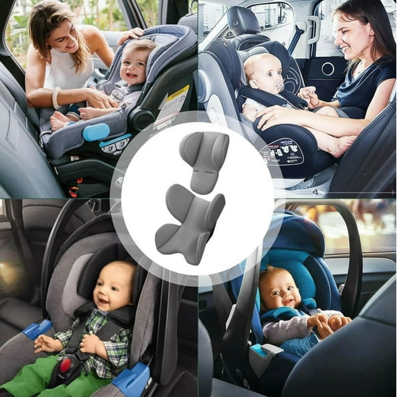 Born Car Seat Head and Neck Support Insert Soft Stroller Cushion Pad for Body Comfort