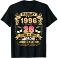 thumbnail image 1 of Born February 1996 28 Years Of Being Awesome 28th Birthday T-Shirt, 1 of 3
