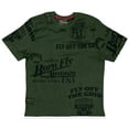 thumbnail image 1 of Born Fly Men's Fly Off The Grid Embroidered Premium Tee T-Shirt (Small, Army), 1 of 4