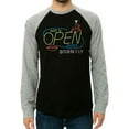 thumbnail image 1 of Born Fly Mens The Ragtime Raglan Embellished T-Shirt, Black, Medium, 1 of 2