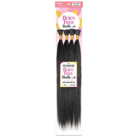 Born Free Bulk by Ali 100% Human Hair Pre Stretched Micro Braiding Hair - YAKI BULK 18"-20" (30)