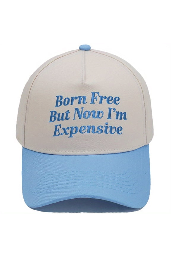 Born Free But Now I'm Expensive Embroidered Patchwork Trucker Cap | Adjustable Unisex Snapback, Confidence Essential