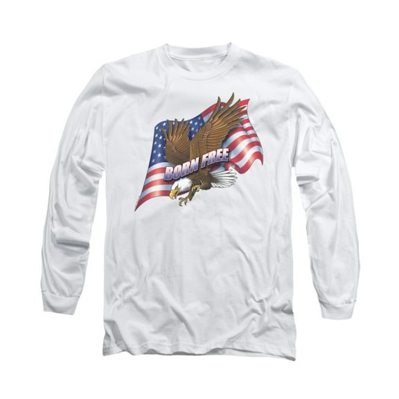Born Free Flag & Eagle Adult Long-Sleeve T-Shirt