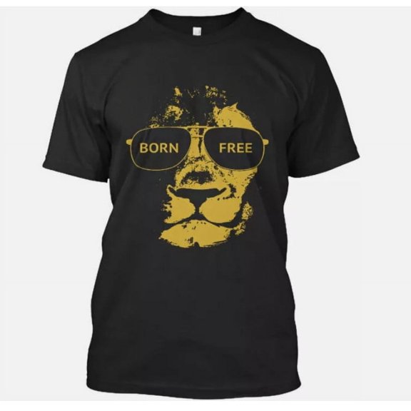 Born Free T-Shirt Made in the USA Size S to 5XL