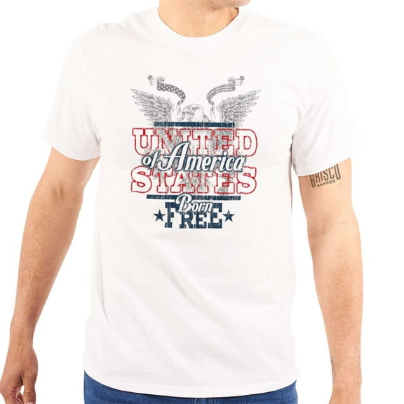 Born Free Vintage American Bald Eagle Men's Graphic T Shirt Tees Brisco Brands S