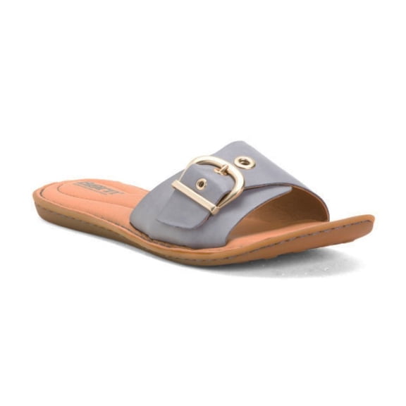 Born Haiki Light Blue Royal Fig Leather Slide Sandal Women's US 7 EU 38