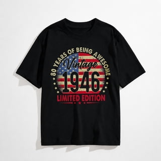 Born In 1946 Limited Edition 80th Birthday Graphic T-Shirt