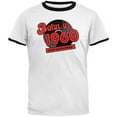 thumbnail image 1 of Born In 1960 Record I'm Not Old I'm Vintage Mens Ringer T Shirt White-Black 2XL, 1 of 1