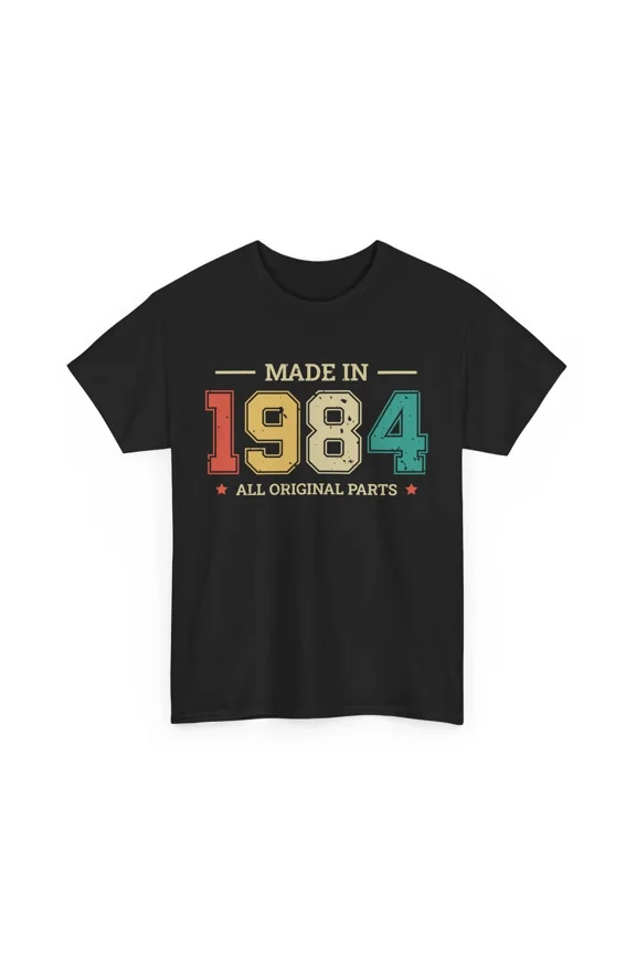 Born In 1984 80s Vintage Year Style Birthday Gift Year Graphic Unisex T-Shirt ,up to size 5XL