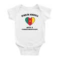 thumbnail image 1 of Born In America With A Cameroonian Heart Baby Clothing Bodysuits Infant For Boy Girl, 1 of 5