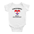 thumbnail image 1 of Born In America With A Croatian Heart Cute Baby Clothing Bodysuits For Boy Girl, 1 of 5