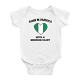thumbnail image 1 of Born In America With A Nigerian Heart Cute Baby Clothing Bodysuits For Boy Girl, 1 of 5
