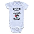 thumbnail image 1 of Born In America With A Palestinian Heart Baby Bodysuit, 1 of 2