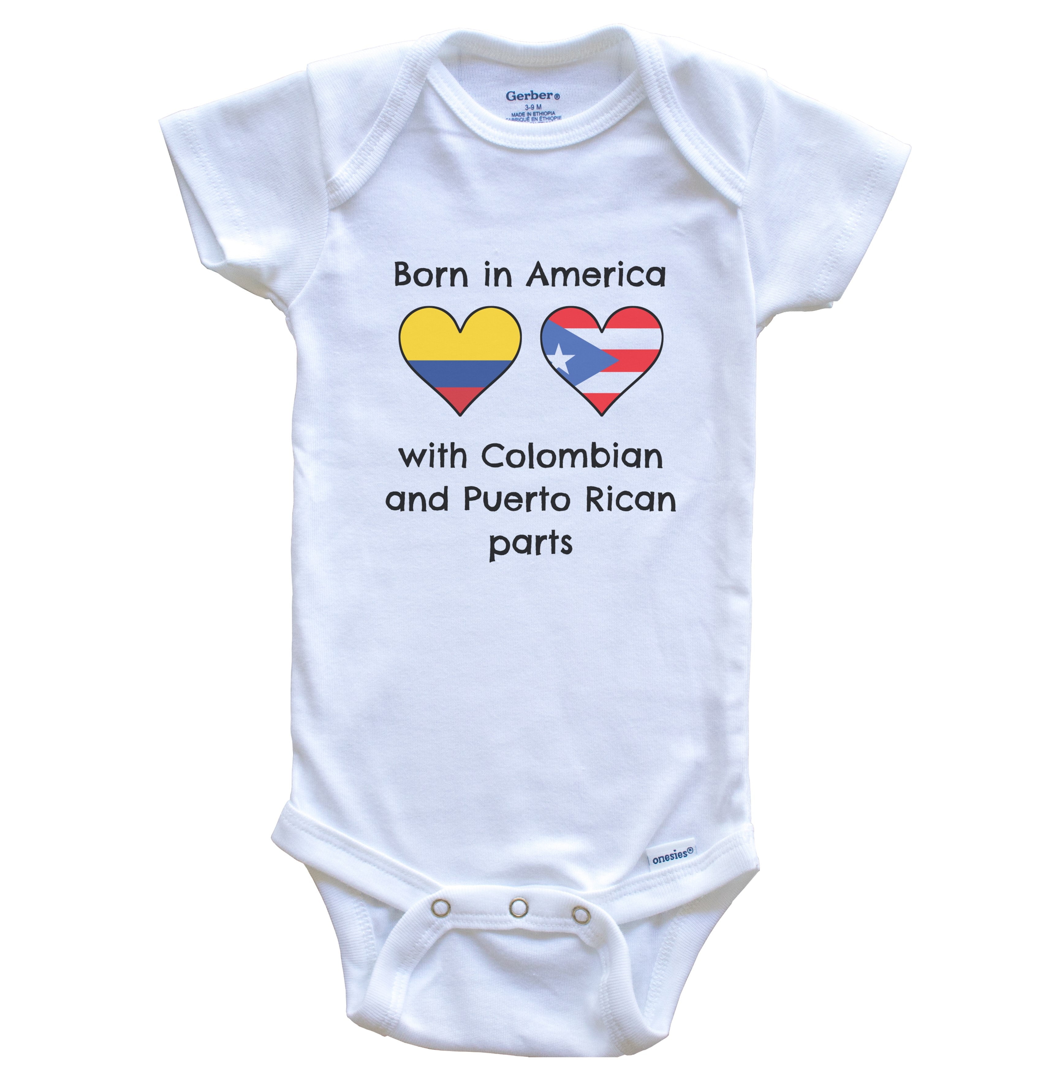 Born In America With Colombian and Puerto Rican Parts Funny Colombia