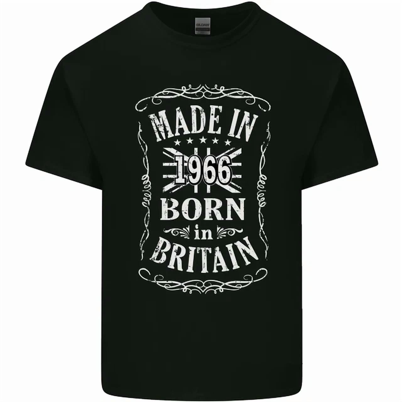Born In Britain 59Th Birthday Made 1966 Mens Womens S-5XL T-Shirt ...