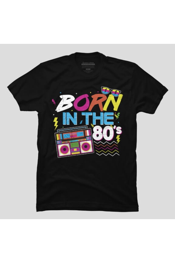 Born In The 80s Retro Vintage Birthday Graphic T-shirt M2981535, Up to Size 5XL