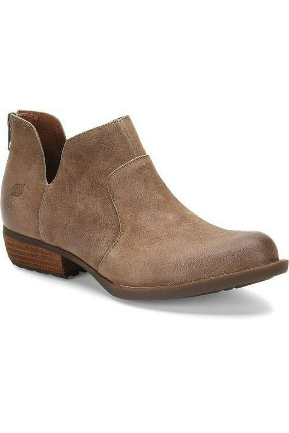 Kerri Ankle Boots Taupe Distressed Leather Size 6.5 Western Style D89955