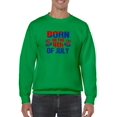 thumbnail image 1 of Born On 4Th Of July Sweatshirt Men -Image by Shutterstock, Male Large, 1 of 4