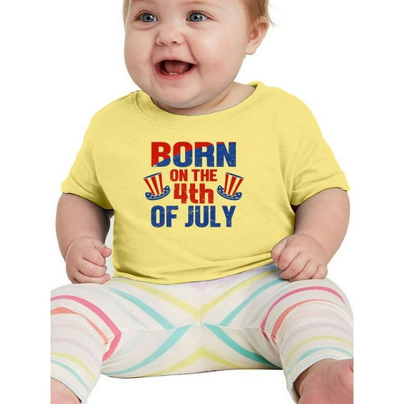 Born On 4Th Of July T-Shirt Infant -Image by Shutterstock,  12 Months