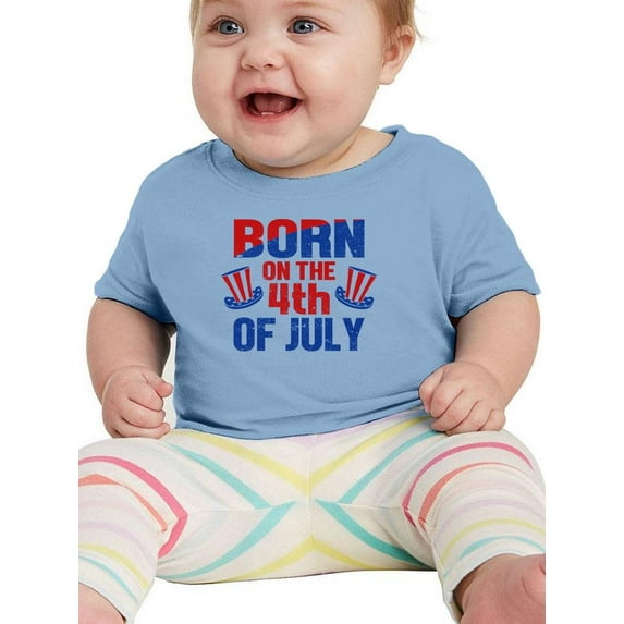 Born On 4Th Of July T-Shirt Infant -Image by Shutterstock, 18 Months