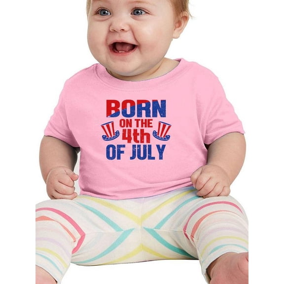 Born On 4Th Of July T-Shirt Infant -Image by Shutterstock,  6 Months
