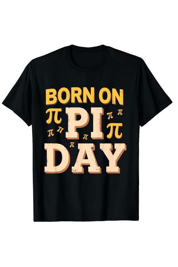 Born On Pi Day Math Lover Boy Girl Men Women Short Sleeve Graphic T-Shirt, Pi Day Celebration