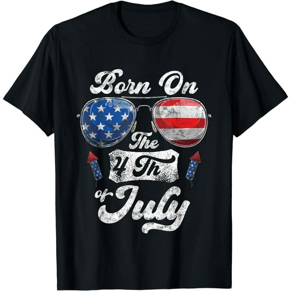 Born On The 4th Of July Birthday Independence Day T-Shirt