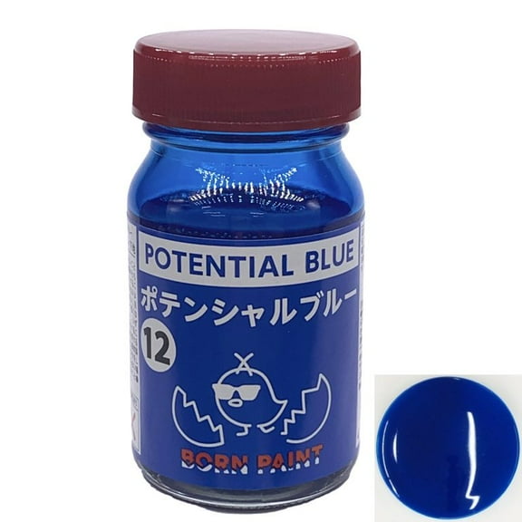 Born Paint TRU42025 Potential Blue 15ml Lacquer Paint Bottle