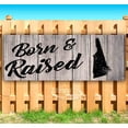 thumbnail image 1 of Born & Raised New Hampshire 13 oz Vinyl Banner With Metal Grommets, 1 of 4