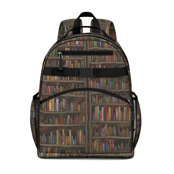 Born to Read Waterproof Backpack - Lightweight Student Bag with Chest Strap & Side Pockets, Breathable & Adjustable for Daily Use - Ideal Bookcase Wall Companion for Book Lovers & Travelers