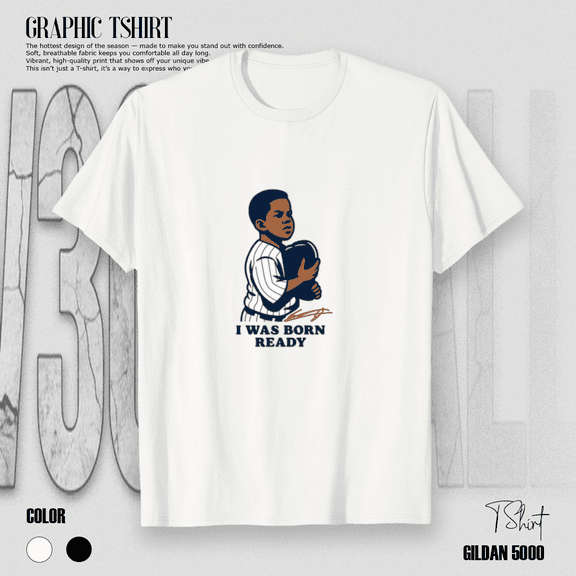 Born Ready Guerrero Jr Bichette Baseball Player Retro Fan Art Unisex T-Shirt, up to size 5XL