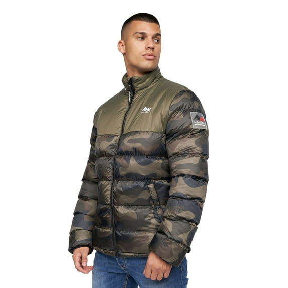 Born Rich Mens Carlito Camo Oversized Padded Jacket