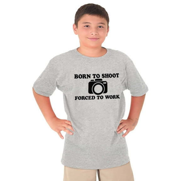 Born Shoot Forced Work Photographer Crewneck T Shirts Boy Girl Teen Brisco Brands M