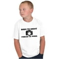 thumbnail image 1 of Born Shoot Forced Work Photographer Crewneck T Shirts Boy Girl Teen Brisco Brands XS, 1 of 6