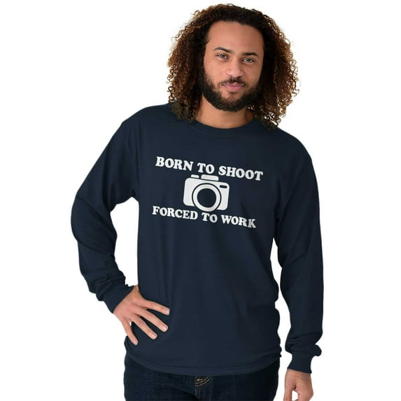 Born Shoot Forced Work Photographer Plus Size Long Sleeve Graphic Tee Shirt Brisco Brands 3X