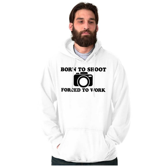 Born Shoot Forced Work Photographer Unisex Plus Fleece Graphic Hoodie Brisco Brands 3X