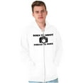 thumbnail image 1 of Born Shoot Forced Work Photographer Zip Up Hoodie Men's Women's Brisco Brands S, 1 of 6